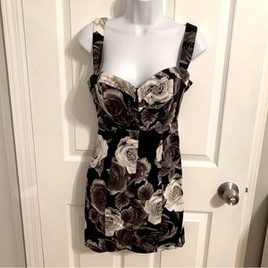 Floral Bebe bustier dress